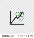 Percent arrow growing icon. Stock Vector illustration isolated on background. 85624176