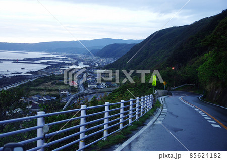 室戸スカイラインのヘヤピンカーブ坂道 室戸スカイラインのヘヤピンカーブ坂道 85624182