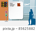 Travel restrictions for Egypt template vector. 85625882