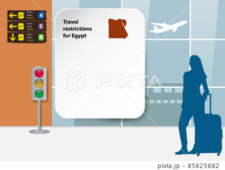 Travel restrictions for Egypt template vector. Travel restrictions for Egypt template vector. 85625882