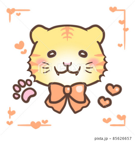 オレンジの虎の子正面顔 オレンジの虎の子正面顔 85626657