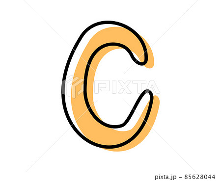 手書き風のアルファベット ベクターイラスト 大文字 C 手書き風のアルファベット ベクターイラスト 大文字 C 85628044