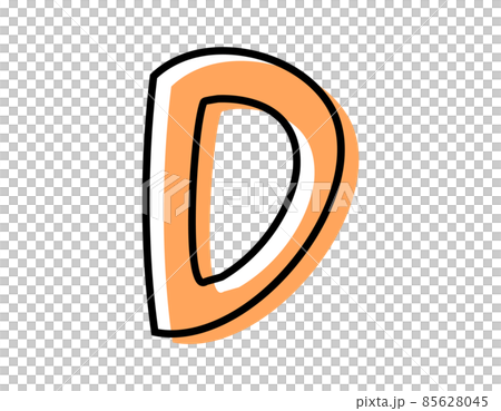 Handwritten alphabet vector illustration capital letter D Handwritten alphabet vector illustration capital letter D 85628045