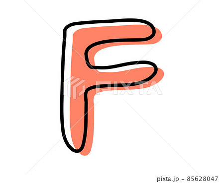 手書き風のアルファベット　ベクターイラスト　大文字 F 85628047