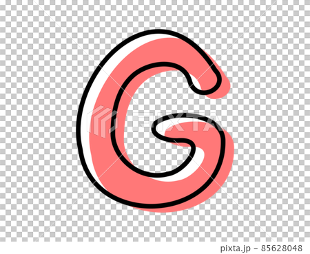 手寫字母矢量插圖大寫字母 G 85628048