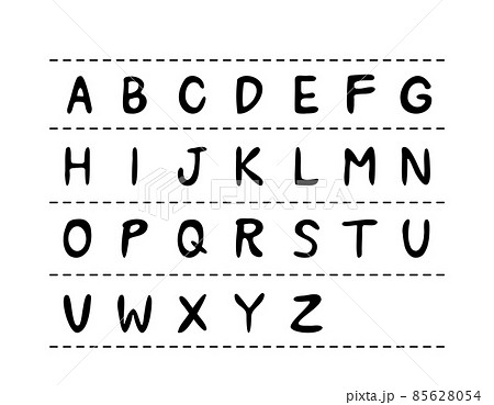 手書き風のアルファベット　ベクターイラスト　大文字 85628054