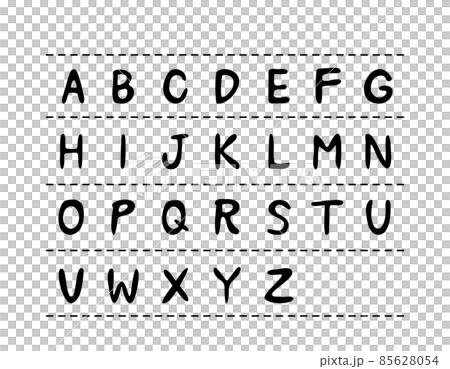 手書き風のアルファベット　ベクターイラスト　大文字 85628054