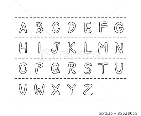 手書き風のアルファベット ベクターイラスト 大文字 手書き風のアルファベット ベクターイラスト 大文字 85628055