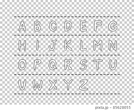 手書き風のアルファベット ベクターイラスト 大文字 手書き風のアルファベット ベクターイラスト 大文字 85628055