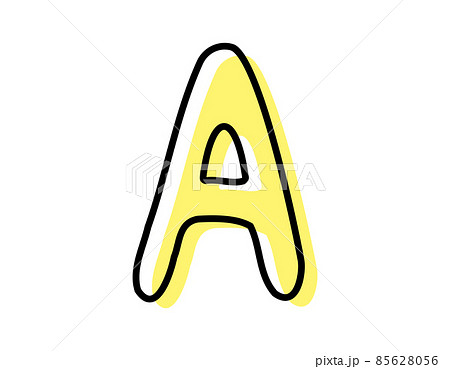 手書き風のアルファベット　ベクターイラスト　大文字 A 85628056