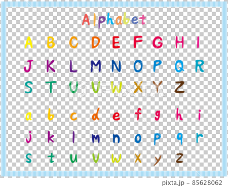 手書き風のアルファベット ベクターイラスト 小文字 大文字 手書き風のアルファベット ベクターイラスト 小文字 大文字 85628062