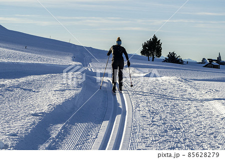 cross country nordic skiing in dolomites cross country nordic skiing in dolomites 85628279