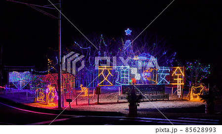 入来麓郵便局前広場のイルミネーション 入来麓郵便局前広場のイルミネーション 85628993