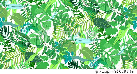 Seamless print summer nature green leaves 85629548