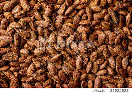 Sweet glazed honey roasted almond nuts. Sweet snack Sweet glazed honey roasted almond nuts. Sweet snack 85629628