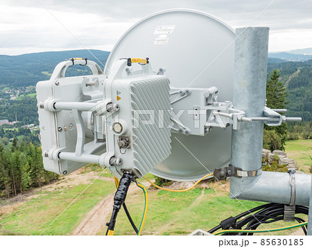 Climb up to communication Tower with antennas such a Mobile phone tower 85630185