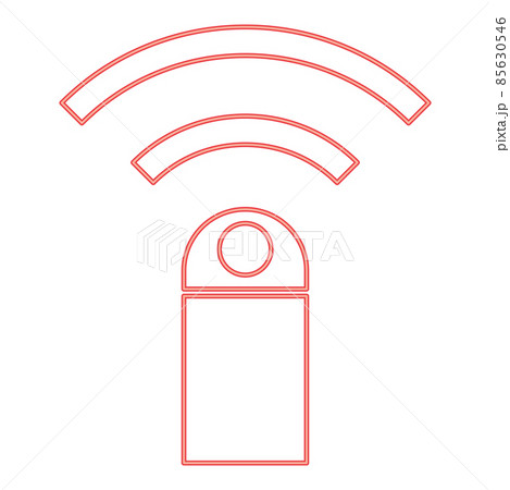 Neon remote control device red color vector illustration image flat style Neon remote control device red color vector illustration image flat style 85630546