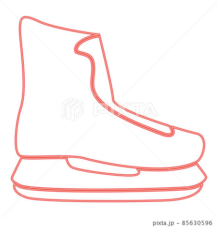 Neon skate red color vector illustration image flat style 85630596