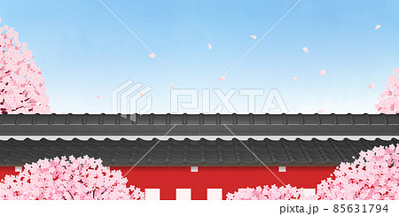 お花見　桜祭り　背景素材 85631794