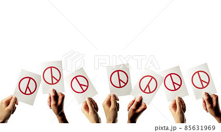 韓国の大統領選イメージ　投票マークを持った女性の手 85631969