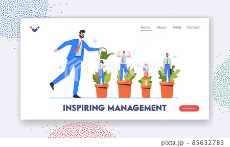 Inspiring Management Landing Page Template. Hr Human Resources Concept, Talent Development, Career Growth, Coaching 85632783