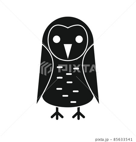 Sign owl black simple silhouette vector icon 85633541