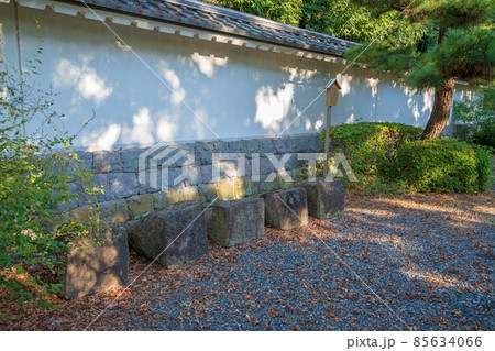 忍城　忍城櫓の石垣　初秋の風景 85634066