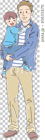 Daddy holding a little boy 85635870