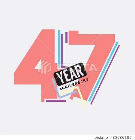47th Years Anniversary Logo Birthday Celebration Abstract Design Vector Illustration. 47th Years Anniversary Logo Birthday Celebration Abstract Design Vector Illustration. 85636196