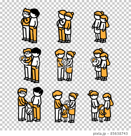 LGBT　家族　ゲイ　シンプル　レズビアン　カップル  85638743