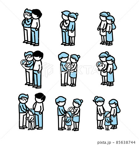 LGBT　家族　ゲイ　シンプル　レズビアン　カップル  85638744