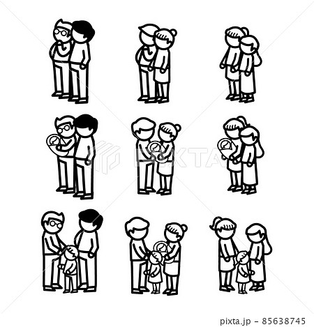LGBT 家族 ゲイ シンプル レズビアン カップル LGBT 家族 ゲイ シンプル レズビアン カップル 85638745