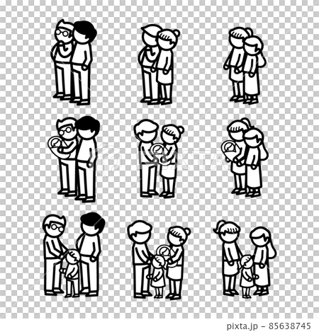 LGBT 家族 ゲイ シンプル レズビアン カップル LGBT 家族 ゲイ シンプル レズビアン カップル 85638745