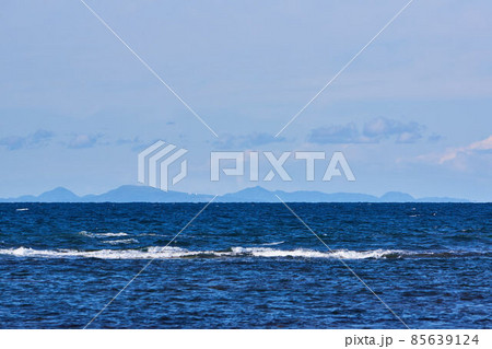 北海道稚内市　宗谷岬からの樺太 85639124