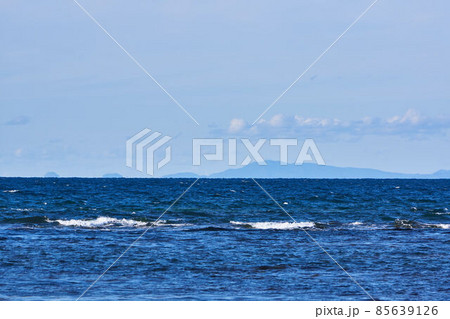 北海道稚内市　宗谷岬からの樺太 85639126