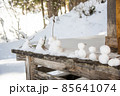 ミニ雪だるま 85641074