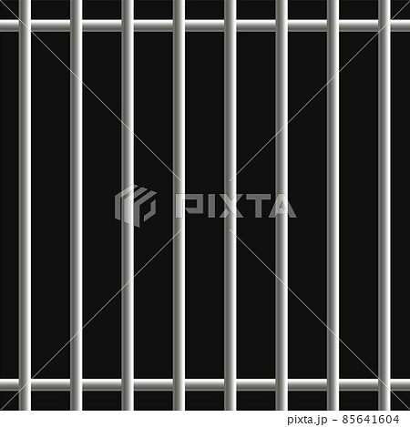 Seamless Chrome Steel Grild Pattern on Black Background. Vector 85641604