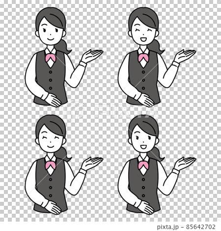 A woman in uniform who guides with a smile A woman in uniform who guides with a smile 85642702