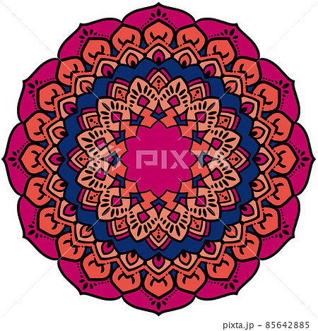 マンダラアート(ライン・花) 85642885