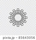 Gears mechanism wheel icon. Stock Vector illustration isolated on pattern background. 85643056