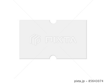 Self-adhesive paper price tag. Blank price label. White sticker to indicate the expiration date. Vector illustration isolated on white background 85643074