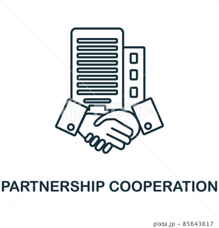 Partnership Cooperation icon. Line element from corporate development collection. Linear Partnership Cooperation icon sign for web design, infographics and more. Partnership Cooperation icon. Line element from corporate development collection. Linear Partnership Cooperation icon sign for web design, infographics and more. 85643617