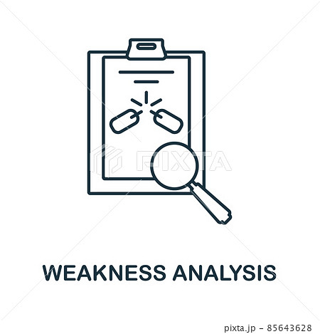 Weakness Analysis icon. Line element from corporate development collection. Linear Weakness Analysis icon sign for web design, infographics and more. Weakness Analysis icon. Line element from corporate development collection. Linear Weakness Analysis icon sign for web design, infographics and more. 85643628