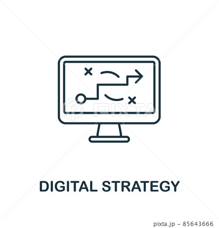 Digital Strategy icon. Line element from content marketing collection. Linear Digital Strategy icon sign for web design, infographics and more. 85643666