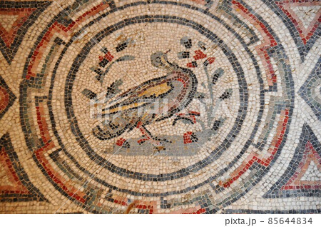 イタリア、シチリア島、ピアッツァ・アルメリーナ、カサーレの古代ローマの別荘、モザイクで飾られた床 85644834