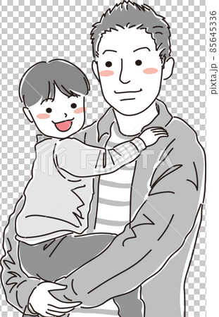Daddy holding a little boy 85645336