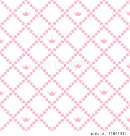 Princess Background Pattern with Pink Crown Stock Vector Illustration Princess Background Pattern with Pink Crown Stock Vector Illustration 85645353