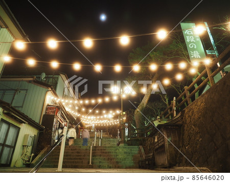 伊香保温泉 夜の石段街 伊香保温泉 夜の石段街 85646020