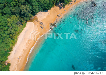 Aerial view of Laem Singh beach in Phuket, Thailand Aerial view of Laem Singh beach in Phuket, Thailand 85646213