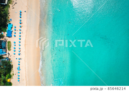 Aerial view of Kata and Kata Noi beach in Phuket province, in Thailand 85646214